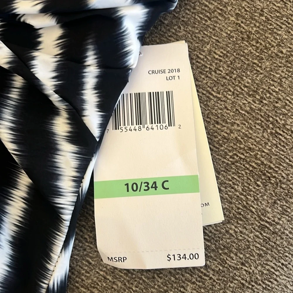 Contours By Coco Reef Zebra Twist Plunge Halter One Piece Swimsuit Size … - Picture 5 of 16